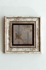 Desenli Çerçeveli Taş Tablo , Çerçeveli Taş Duvar Dekoru-enkcrcvtbl-00166 20 cm