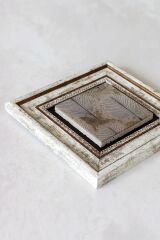 Desenli Çerçeveli Taş Tablo , Çerçeveli Taş Duvar Dekoru-enkcrcvtbl-00166 20 cm