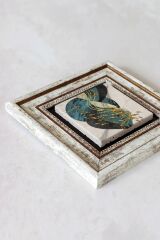 Desenli Çerçeveli Taş Tablo , Çerçeveli Taş Duvar Dekoru-enkcrcvtbl-00175 20 cm