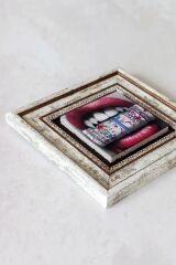 Çerçeveli Taş Tablo , Çerçeveli Taş Duvar Dekoru-enkcrcvtbl-00202 20 cm