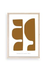 Soyut Ahşap Çerçeveli Tablo 17 x 23