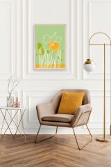 Çiçek Ahşap Çerçeveli Tablo 17 x 23