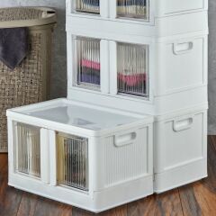 BUFFER® Tek Katlı (1 Ünite) Üst Üste Eklenebilir Demonte Mutfak ve Banyo Düzenleyici Raf-Beyaz