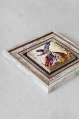 Semazen Çerçeveli Taş Tablo , Çerçeveli Taş Duvar Dekoru 20 cm