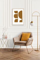 Soyut Ahşap Çerçeveli Tablo 50 x 70