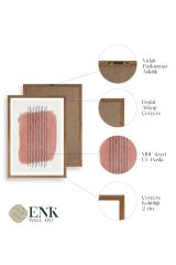 Şekiller Kare Üçgen Üçlü Ahşap Çerçeveli Tablo 50 x 70