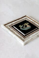 Şahmeran Çerçeveli Taş Tablo , Çerçeveli Taş Duvar Dekoru 20 cm