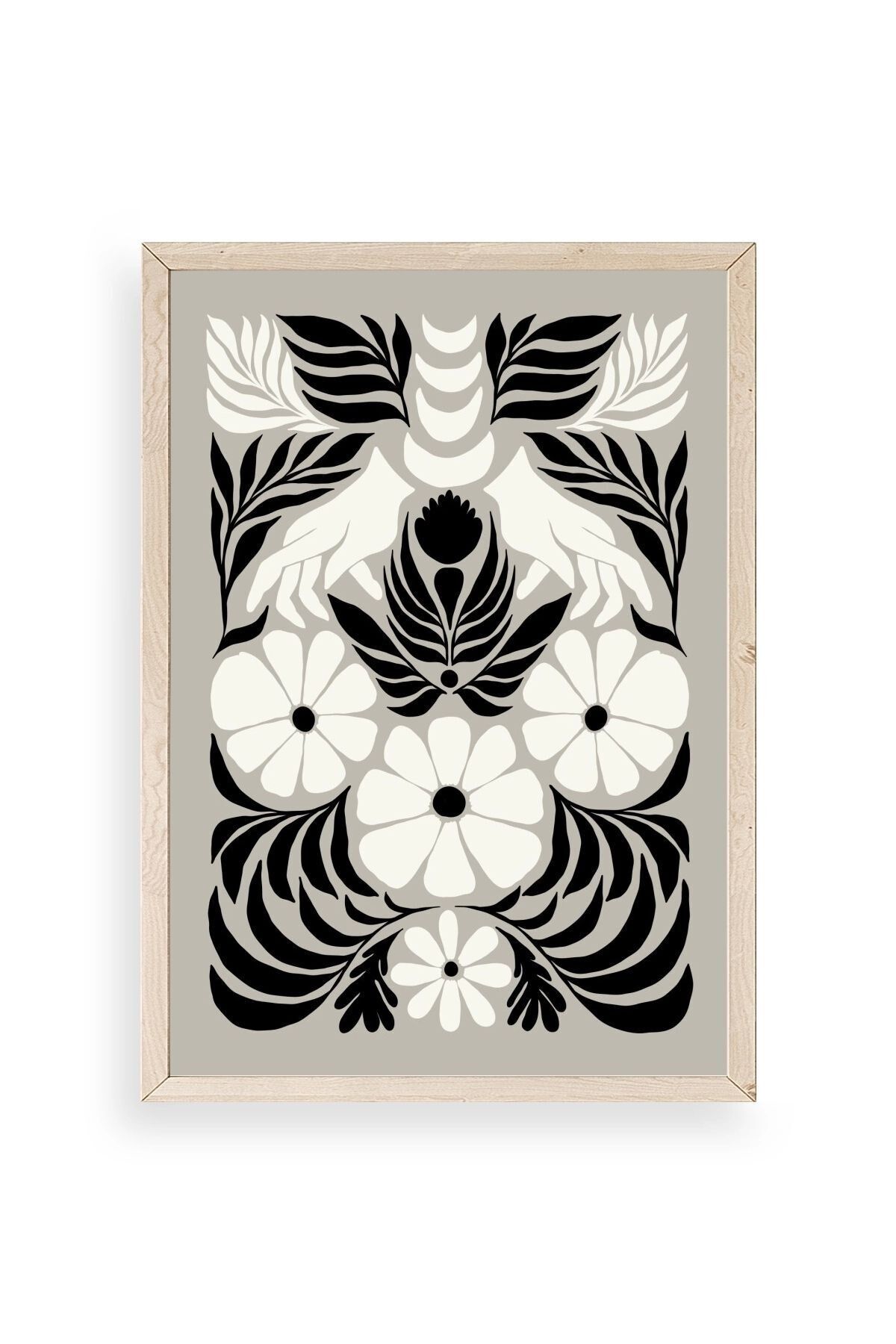 Çiçek Ahşap Çerçeveli Tablo 23 x 30