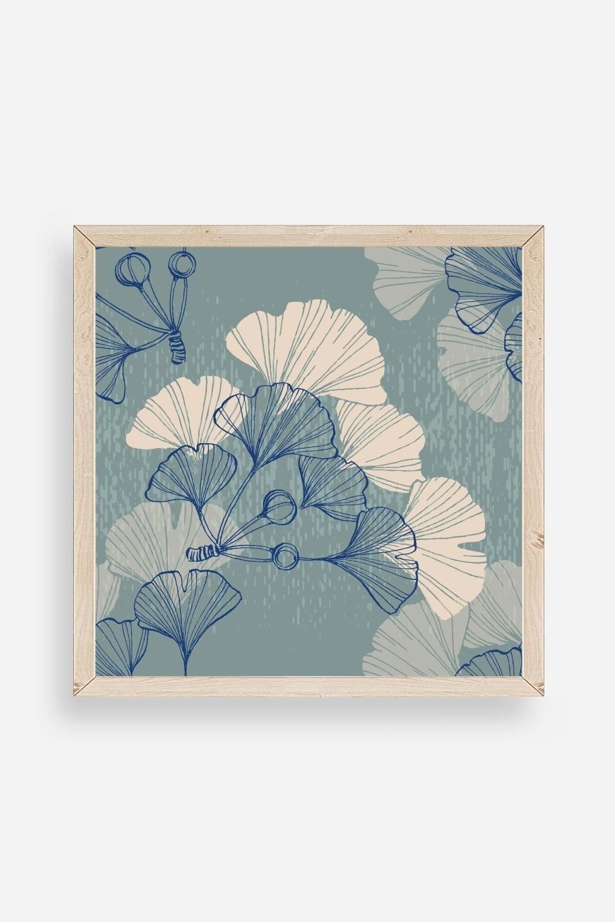 Çiçek Ahşap Çerçeveli Tablo 42 x 42