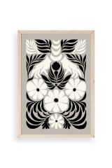 Çiçek Ahşap Çerçeveli Tablo 17 x 23