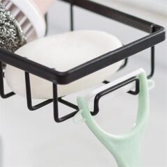 BUFFER® Paslanmaz Çelik Mutfak Banyo Musluğuna Sabitlenebilir Sabunluk