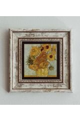 Vincent Van Gogh Çerçeveli Taş Tablo , Çerçeveli Taş Duvar Dekoru 20 cm