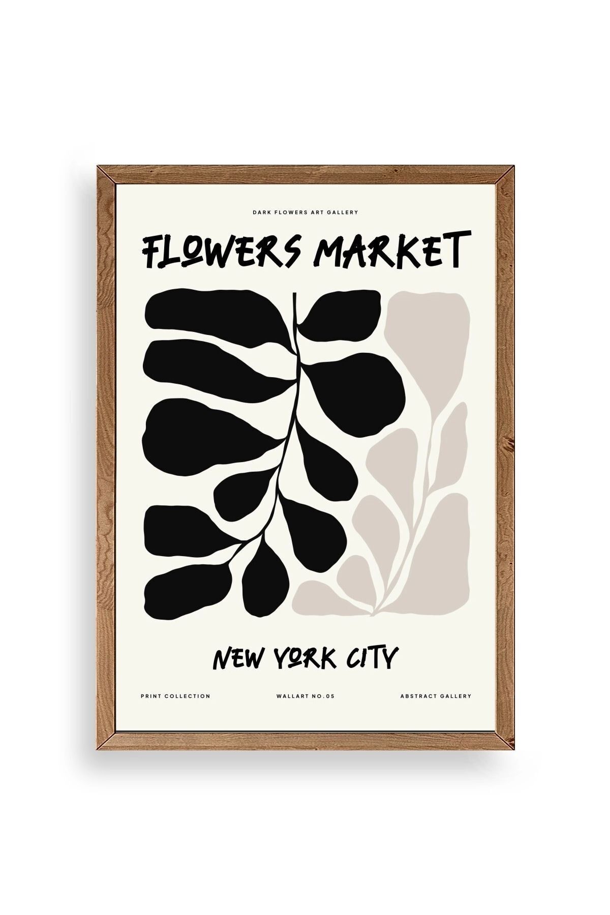 Yaprak Ahşap Çerçeveli Tablo 50 x 70