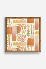 Soyut Ahşap Çerçeveli Tablo 42 x 42