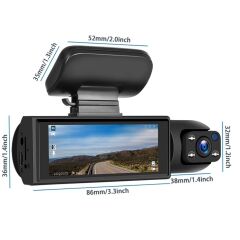 BUFFER®  WiFi Destekli Araç İçi & Dışı Çift Kameralı Dikiz Aynası Kamera