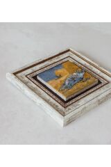 Vincent Van Gogh Çerçeveli Taş Tablo , Çerçeveli Taş Duvar Dekoru 20 cm