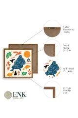 Kadın Ahşap Çerçeveli Tablo 23 x 23