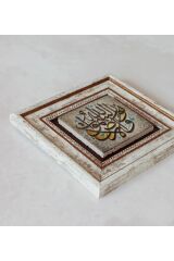 Hat Yazılı Çerçeveli Taş Tablo , Çerçeveli Taş Duvar Dekoru 20 cm