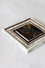 Afrikalı Kadın Çerçeveli Taş Tablo , Çerçeveli Taş Duvar Dekoru-enkcrcvtbl-00162 20 cm