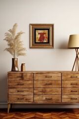 Kaftan ve Tuğra Çerçeveli Taş Tablo 20 cm