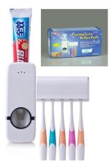 BUFFER® Otomatik Diş Macunu Sıkacağı ve 5 Adet Diş Fırası Tutacağı Diş Fırçalığı