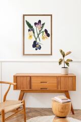 Çiçekler Ahşap Çerçeveli Tablo 17 x 23