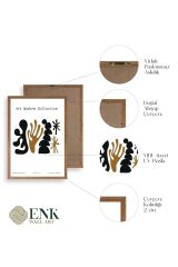 Modern Üçlü Ahşap Çerçeveli Tablo 50 x 70