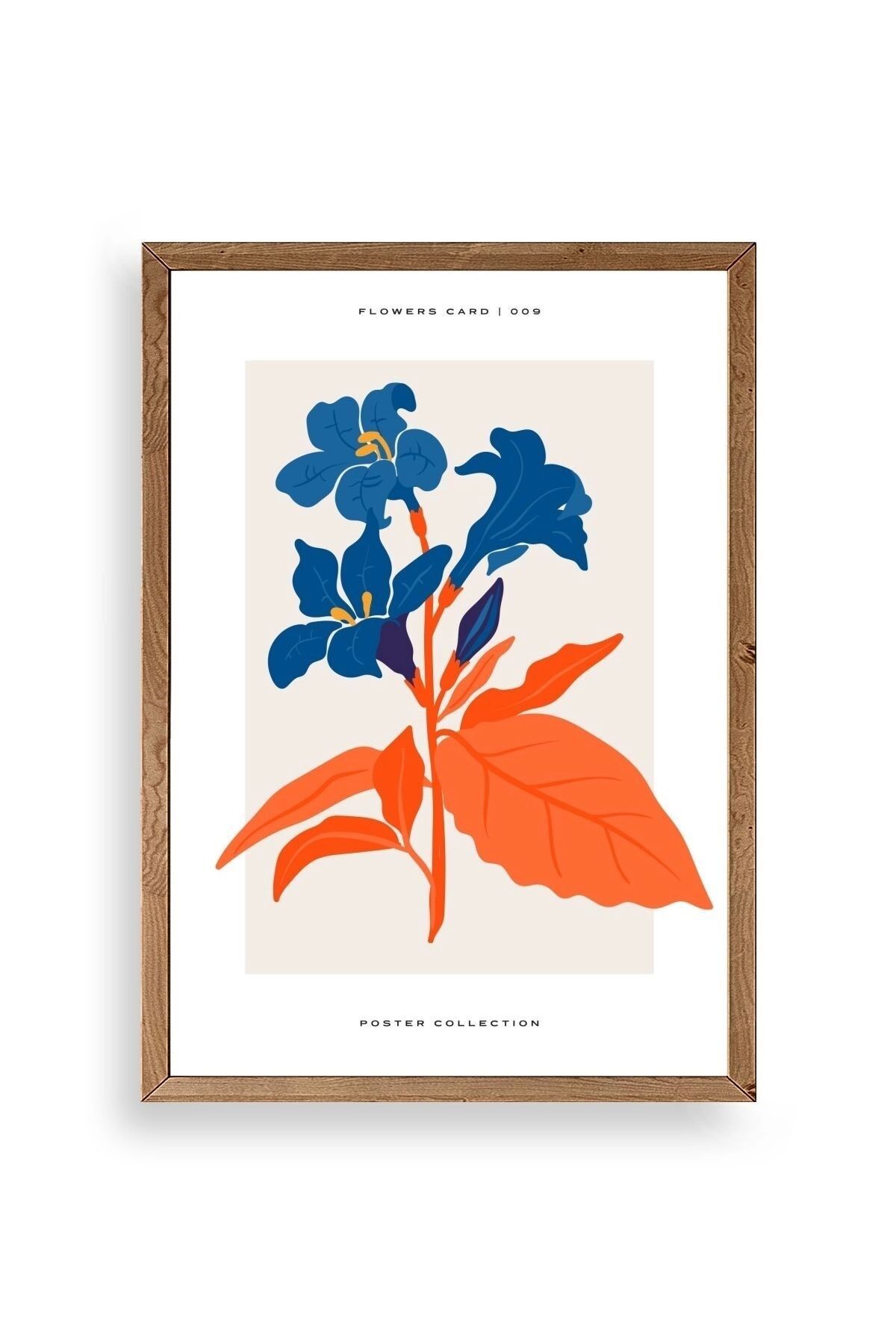 Çiçekler Ahşap Çerçeveli Tablo 23 x 30