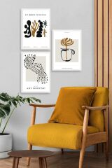 Modern Üçlü Ahşap Çerçeveli Tablo 30 x 40