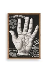 Avuç Okuma Rehberi Ahşap Çerçeveli Tablo 50 x 70