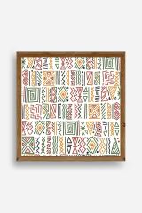 Çizgiler Ahşap Çerçeveli Tablo 23 x 23