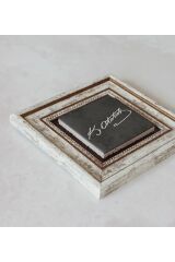 Atatürk Imzası Çerçeveli Taş Tablo , Çerçeveli Taş Duvar Dekoru 20 cm