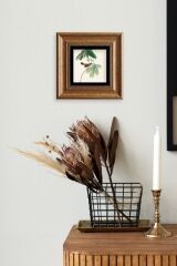 Yapraklar Çerçeveli Taş Tablo 20 cm