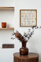 Çizgiler Ahşap Çerçeveli Tablo 42 x 42