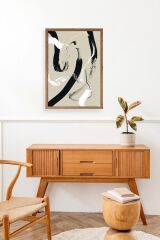 Soyut Ahşap Çerçeveli Tablo 30 x 42