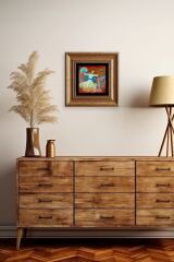 Semazen Çerçeveli Taş Tablo 20 cm