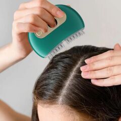 BUFFER® 1 Adet Akıllı Elektrik Akımlı EMS Titreşimli Masaj Tarağı Kademeli Yüz Masaj Aleti Aparatı