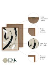 Soyut Ahşap Çerçeveli Tablo 50 x 70