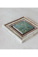 Vincent Van Gogh Çerçeveli Taş Tablo , Çerçeveli Taş Duvar Dekoru 20 cm