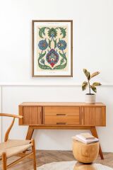 Çini Motif Pano Ahşap Çerçeveli Tablo 23 x 30