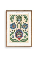 Çini Motif Pano Ahşap Çerçeveli Tablo 50 x 70