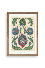 Çini Motif Pano Ahşap Çerçeveli Tablo 30 x 42