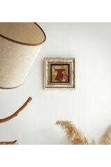 Osmanlı Kaftan Ve Tuğra Çerçeveli Taş Tablo , Çerçeveli Taş Duvar Dekoru 20 cm