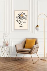 Keith Haring Ahşap Çerçeveli Tablo 30 x 42