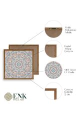 Mandala Ahşap Çerçeveli Tablo 42 x 42