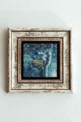 Hat Yazılı Çerçeveli Taş Tablo , Çerçeveli Taş Duvar Dekoru-enkcrcvtbl-00124 20 cm