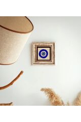 Nazar Boncuğu Çerçeveli Taş Tablo , Çerçeveli Taş Duvar Dekoru 20 cm