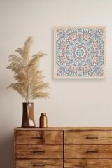 Mandala Ahşap Çerçeveli Tablo 50 x 50