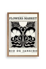 Çiçek Ahşap Çerçeveli Tablo 17 x 23