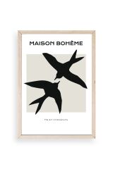 Kuşlar Ahşap Çerçeveli Tablo 23 x 30